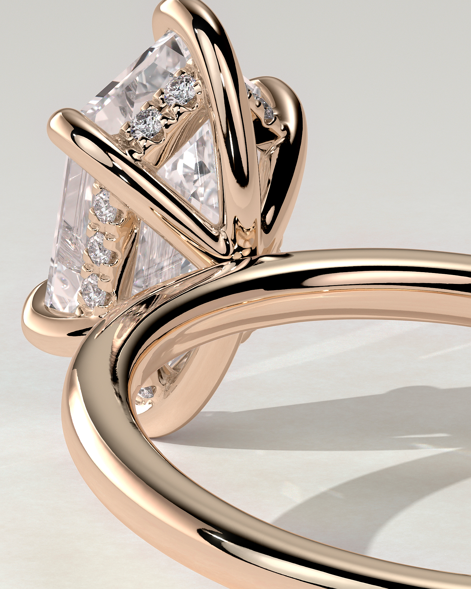 Delta Solitaire Round Ring