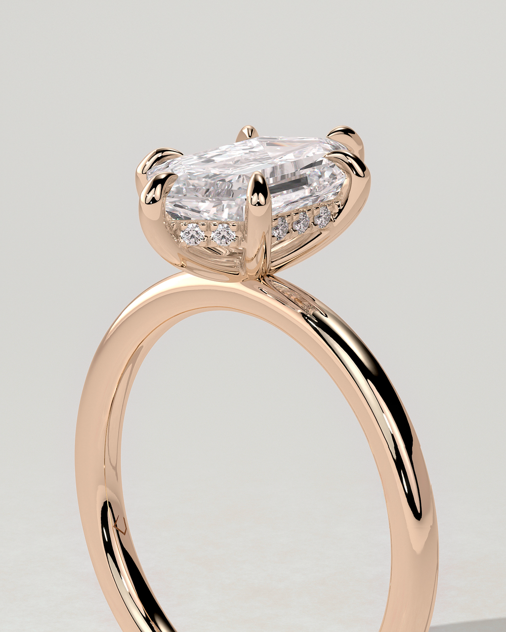 Delta Solitaire Round Ring