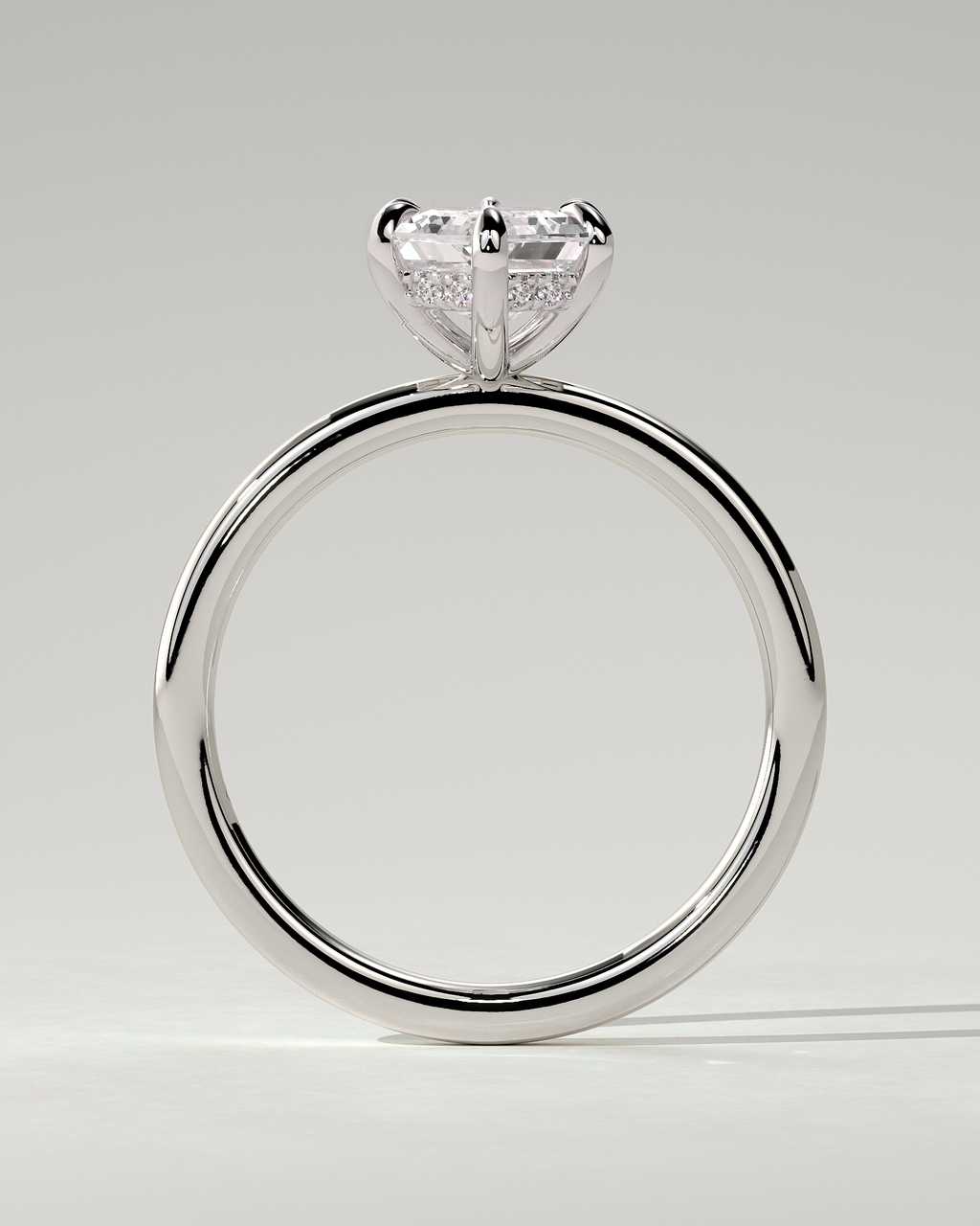 Delta Solitaire Round Ring