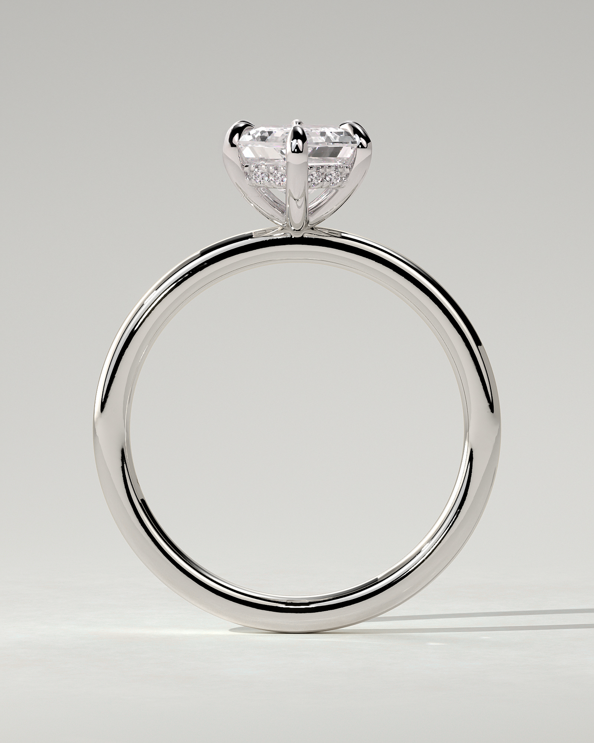 Delta Solitaire Round Ring