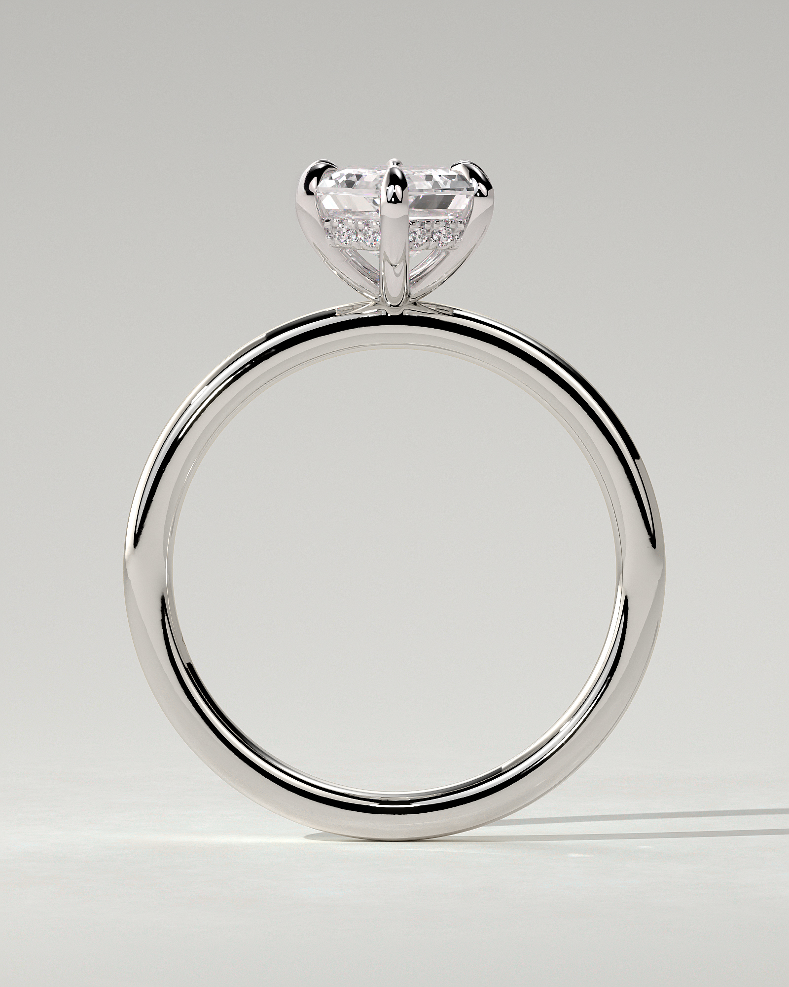 Delta Solitaire Round Ring