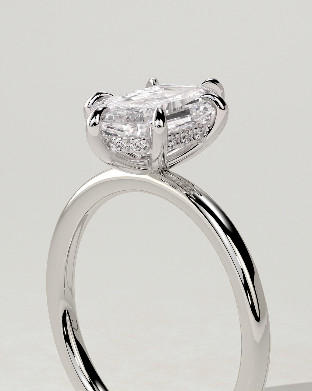 Delta Solitaire Round Ring