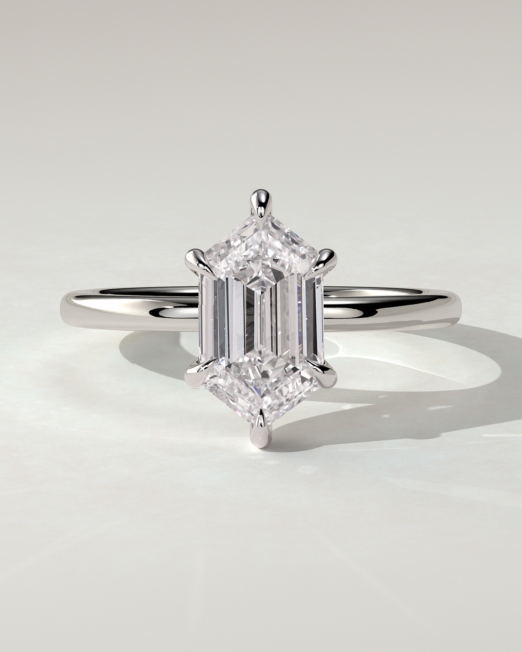 Delta Solitaire Round Ring