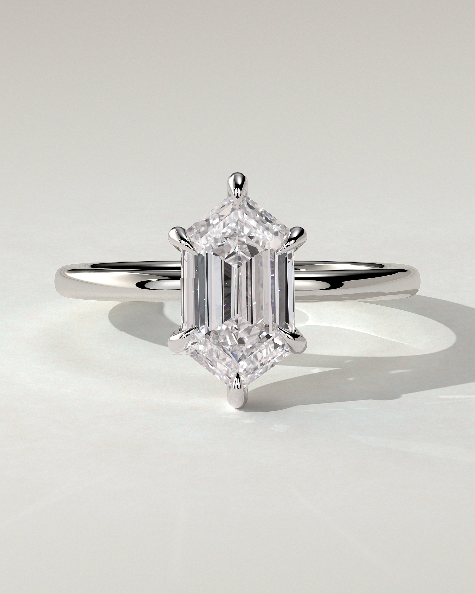 Delta Solitaire Round Ring