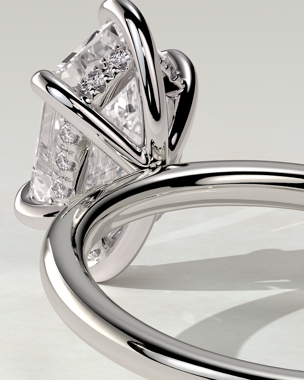 Delta Solitaire Round Ring