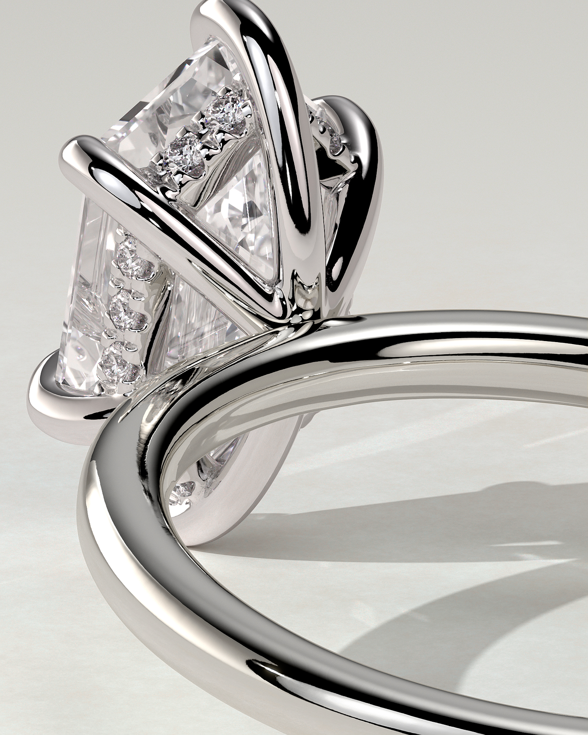 Delta Solitaire Round Ring