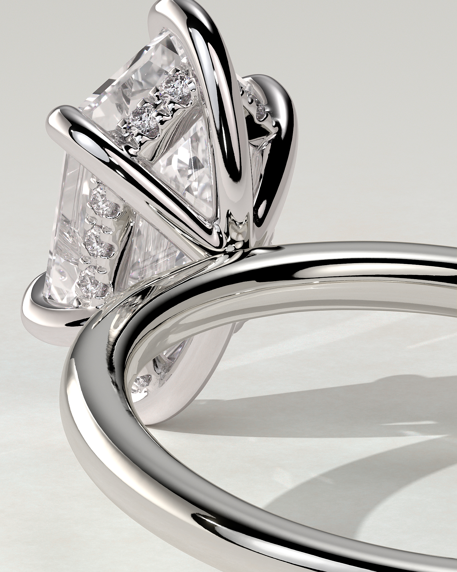 Delta Solitaire Round Ring