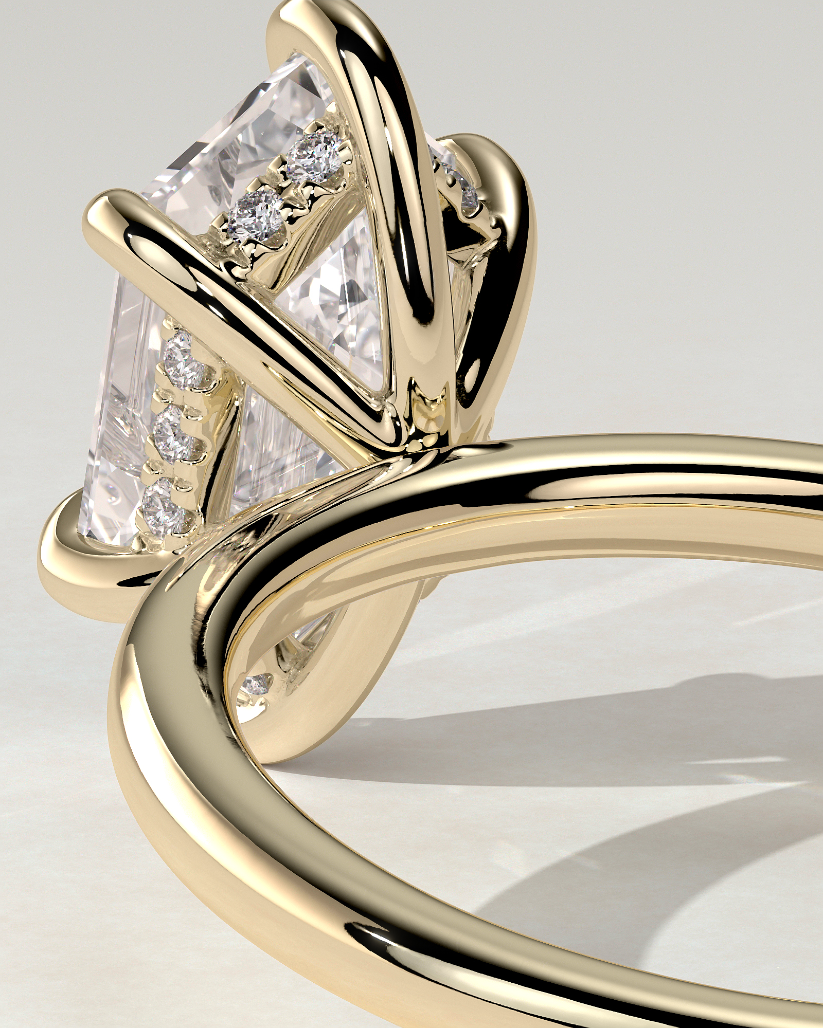 Delta Solitaire Round Ring