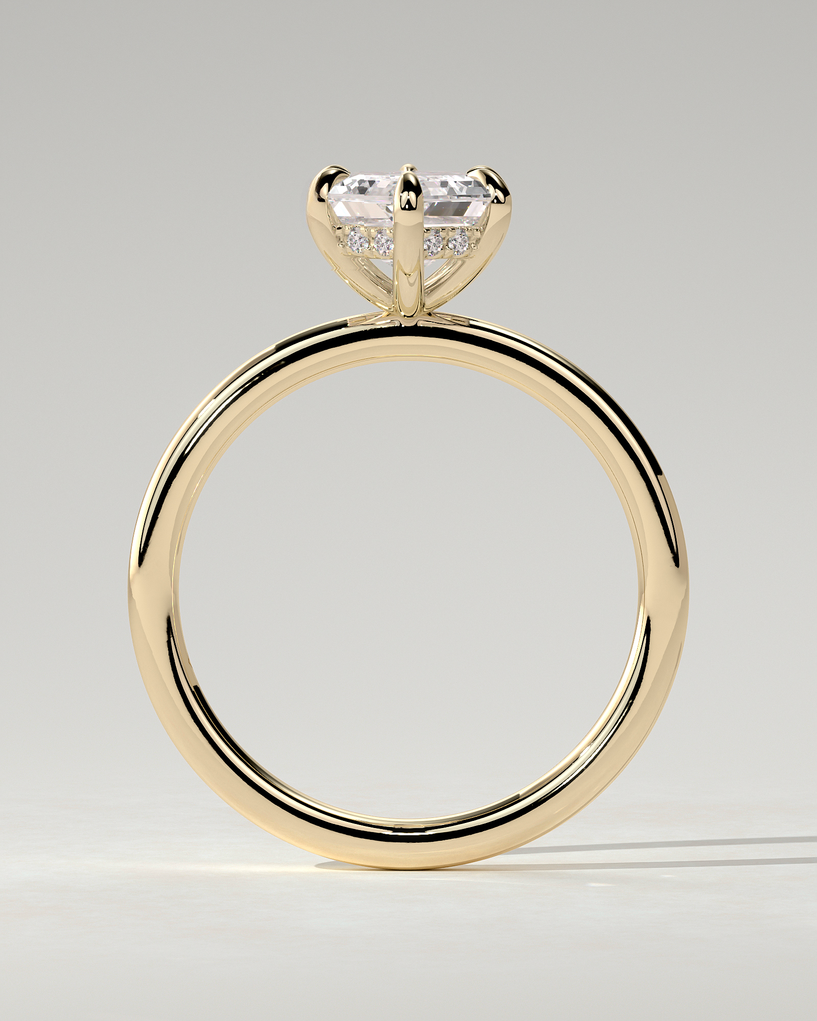 Delta Solitaire Round Ring