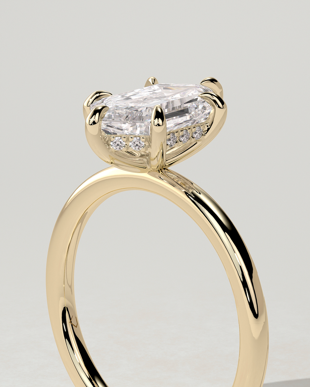 Delta Solitaire Round Ring