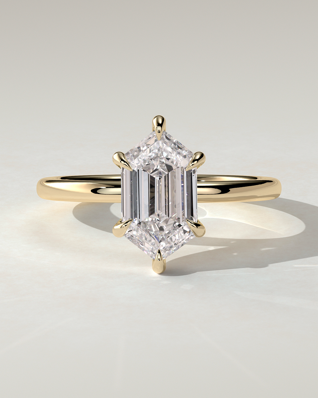 Delta Solitaire Round Ring