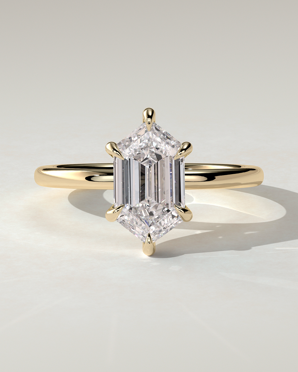 Delta Solitaire Round Ring