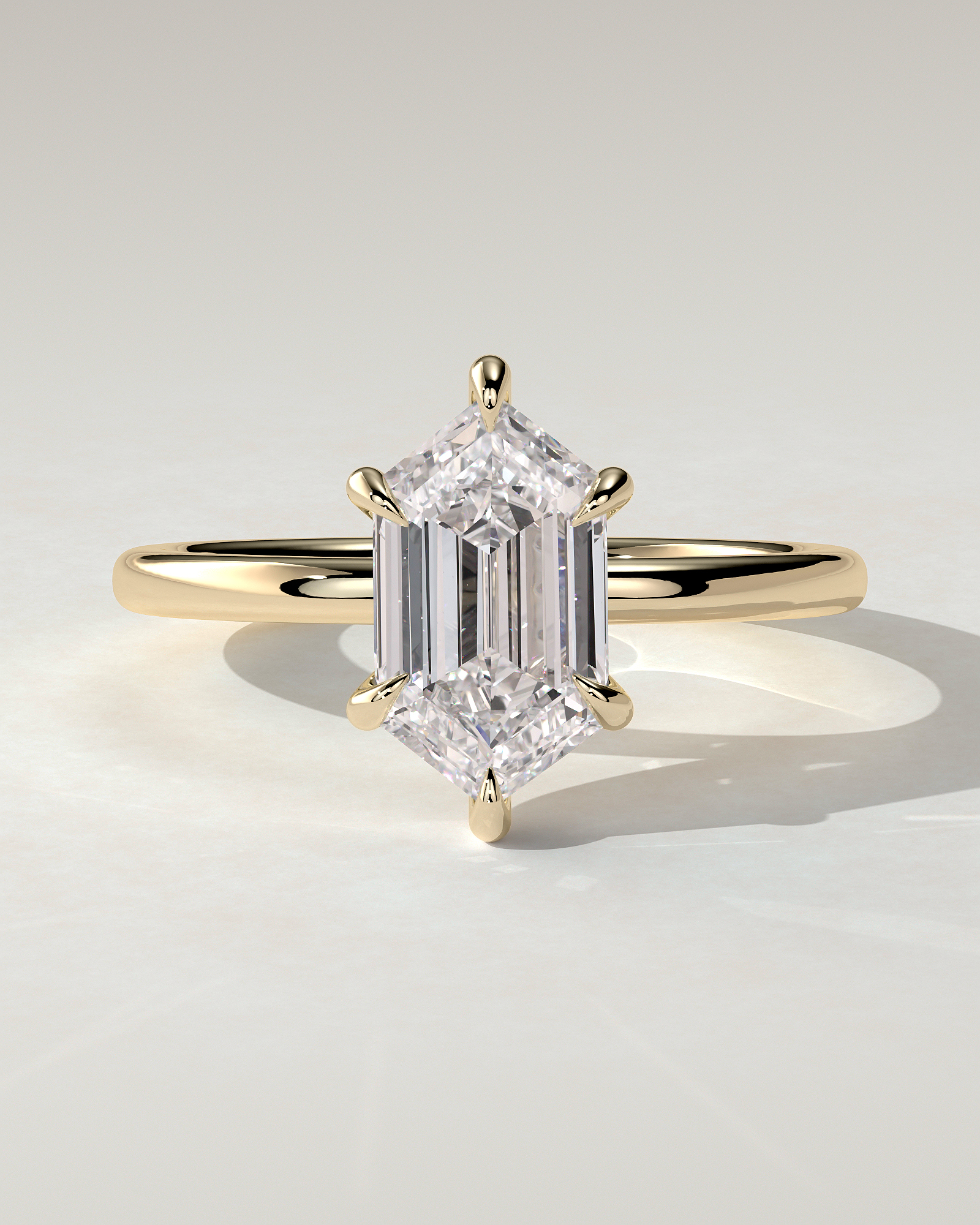 Delta Solitaire Round Ring