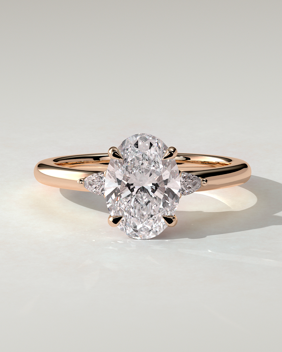 Elena Trilogy Oval Ring