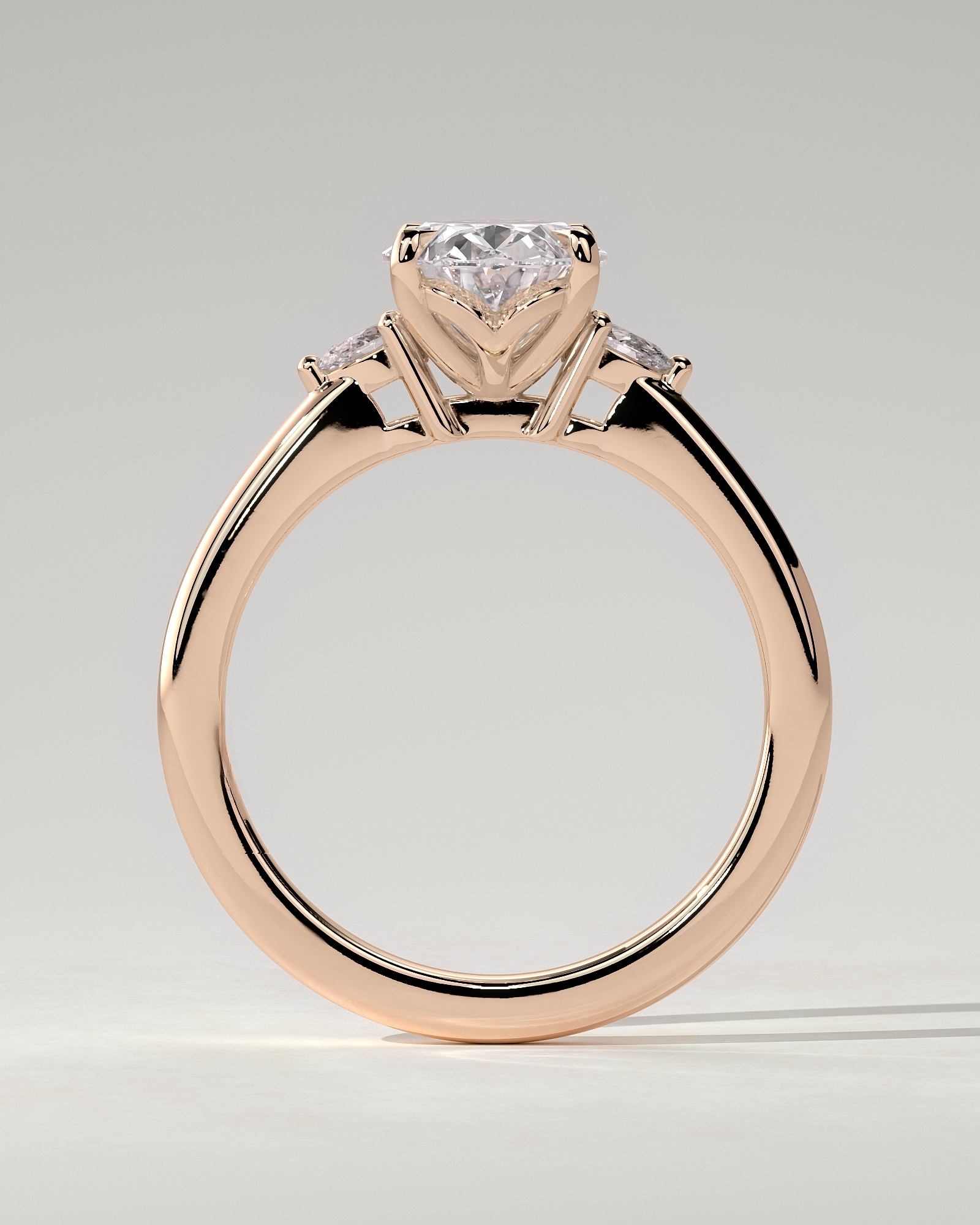 Elena Trilogy Oval Ring