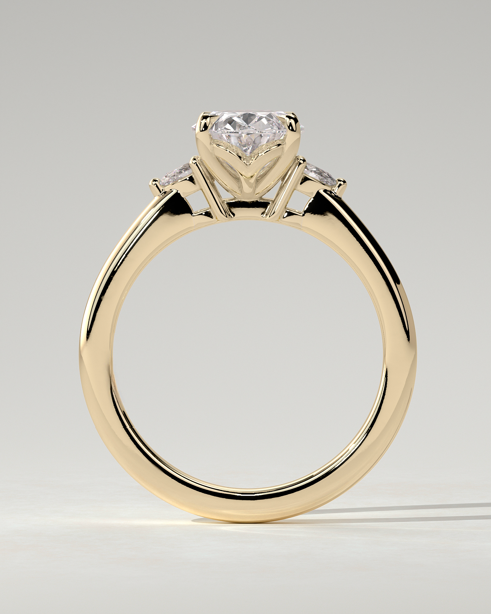Elena Trilogy Oval Ring