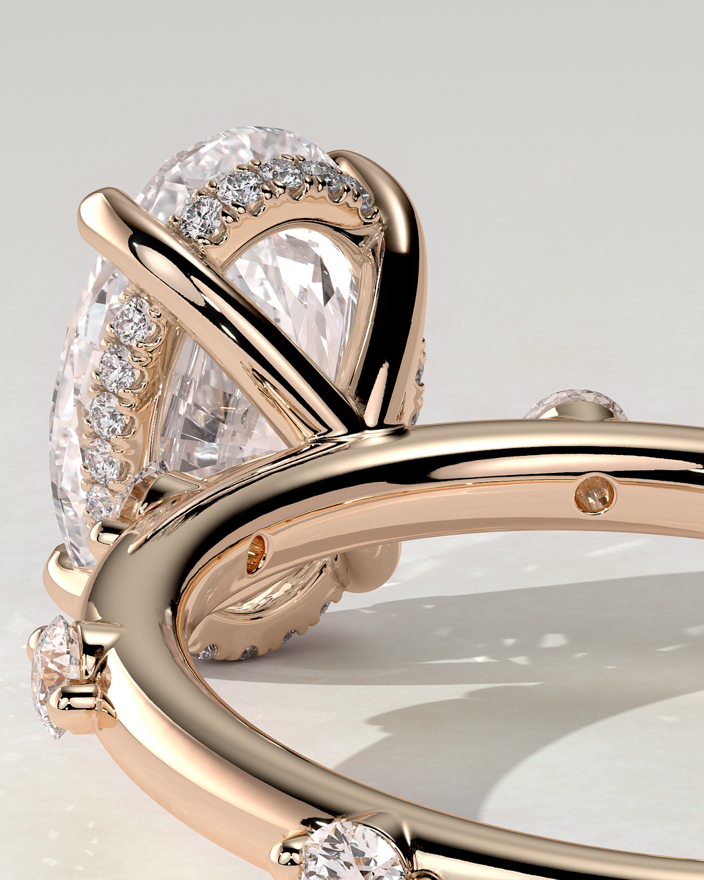 Elise Solitaire Oval Ring