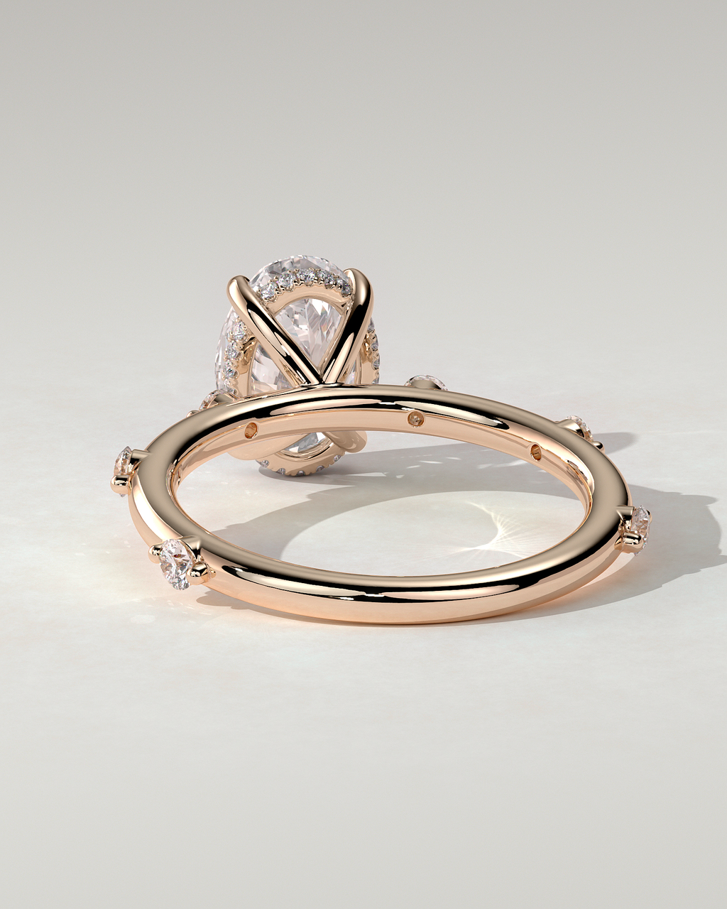 Elise Solitaire Oval Ring