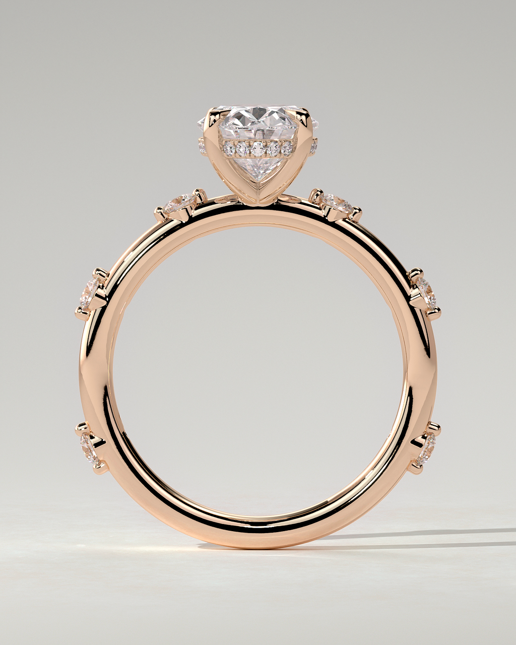 Elise Solitaire Oval Ring