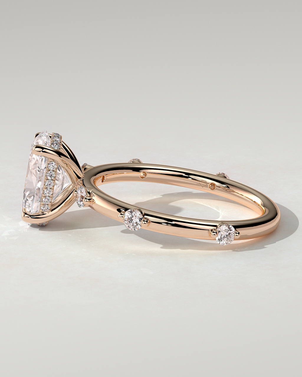 Elise Solitaire Oval Ring