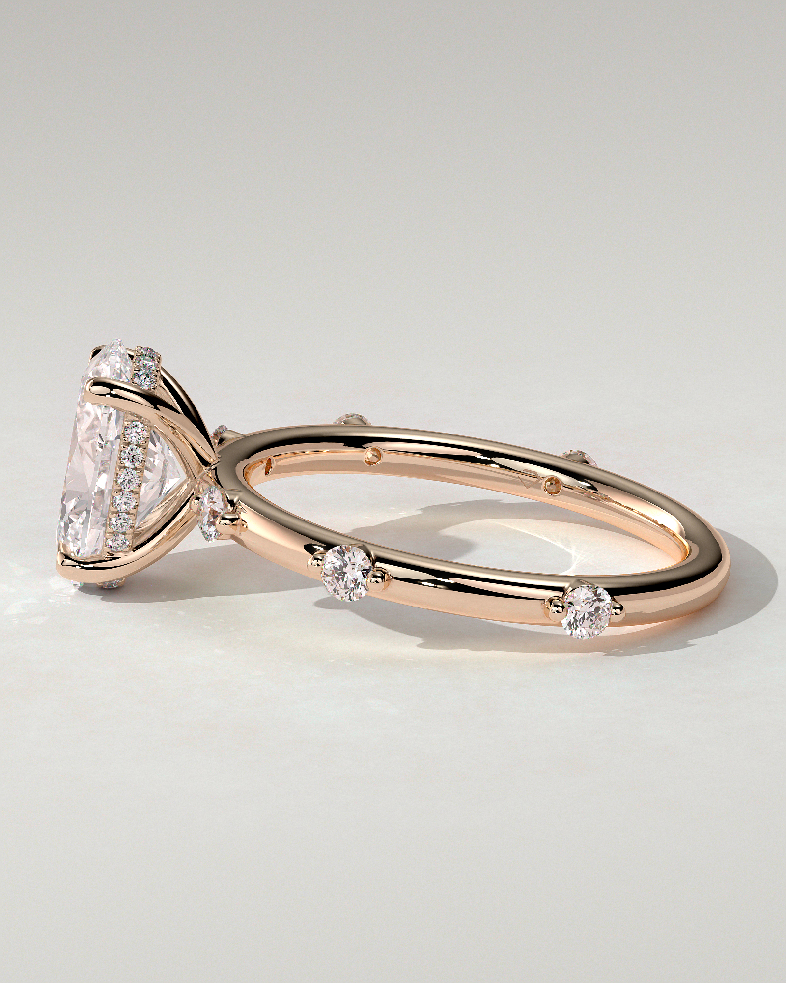 Elise Solitaire Oval Ring