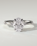 Elise Solitaire Oval Ring