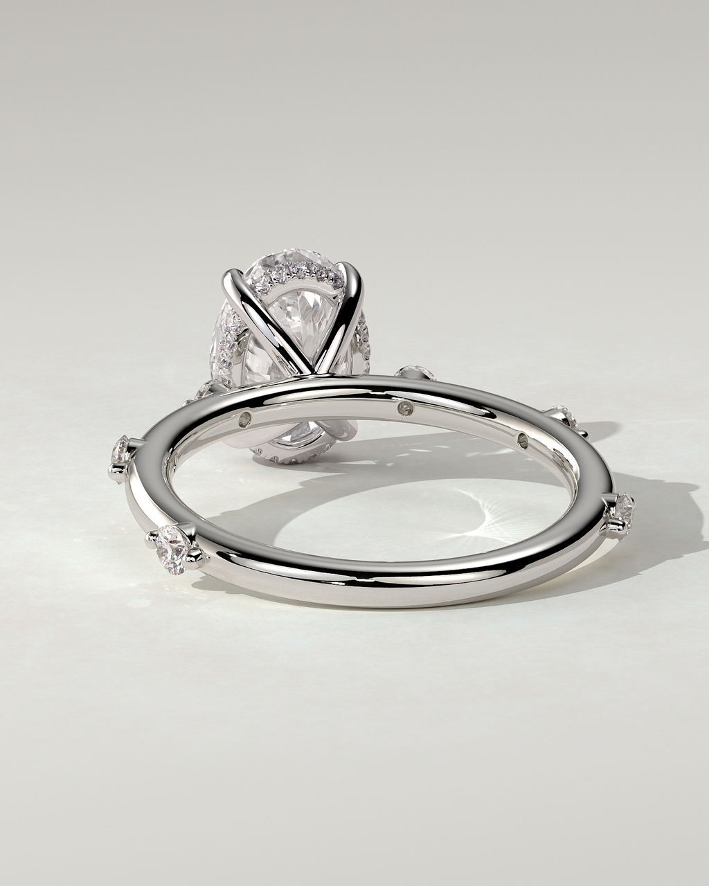 Elise Solitaire Oval Ring