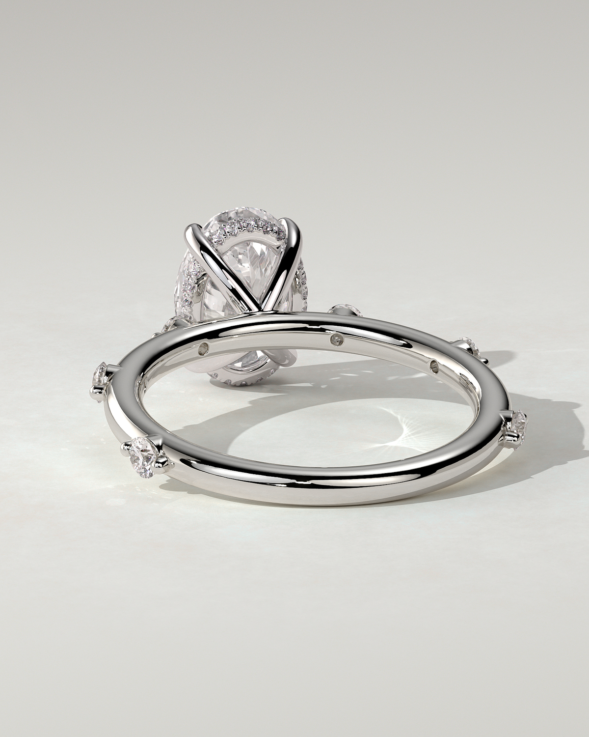 Elise Solitaire Oval Ring