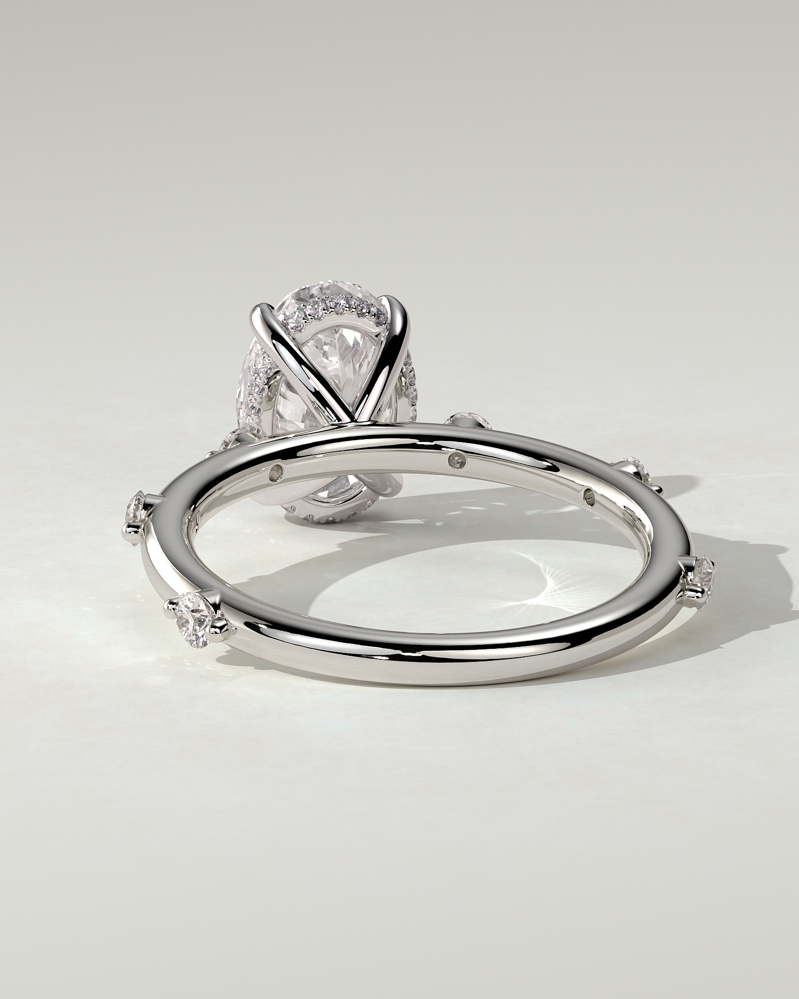 Elise Solitaire Oval Ring