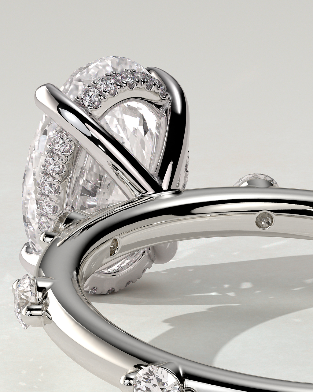 Elise Solitaire Oval Ring