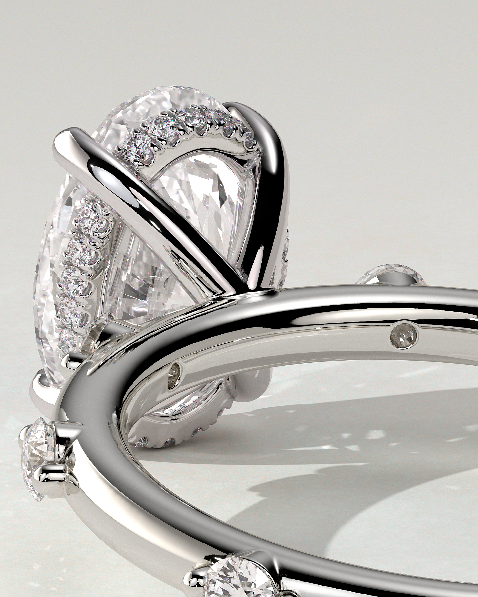 Elise Solitaire Oval Ring