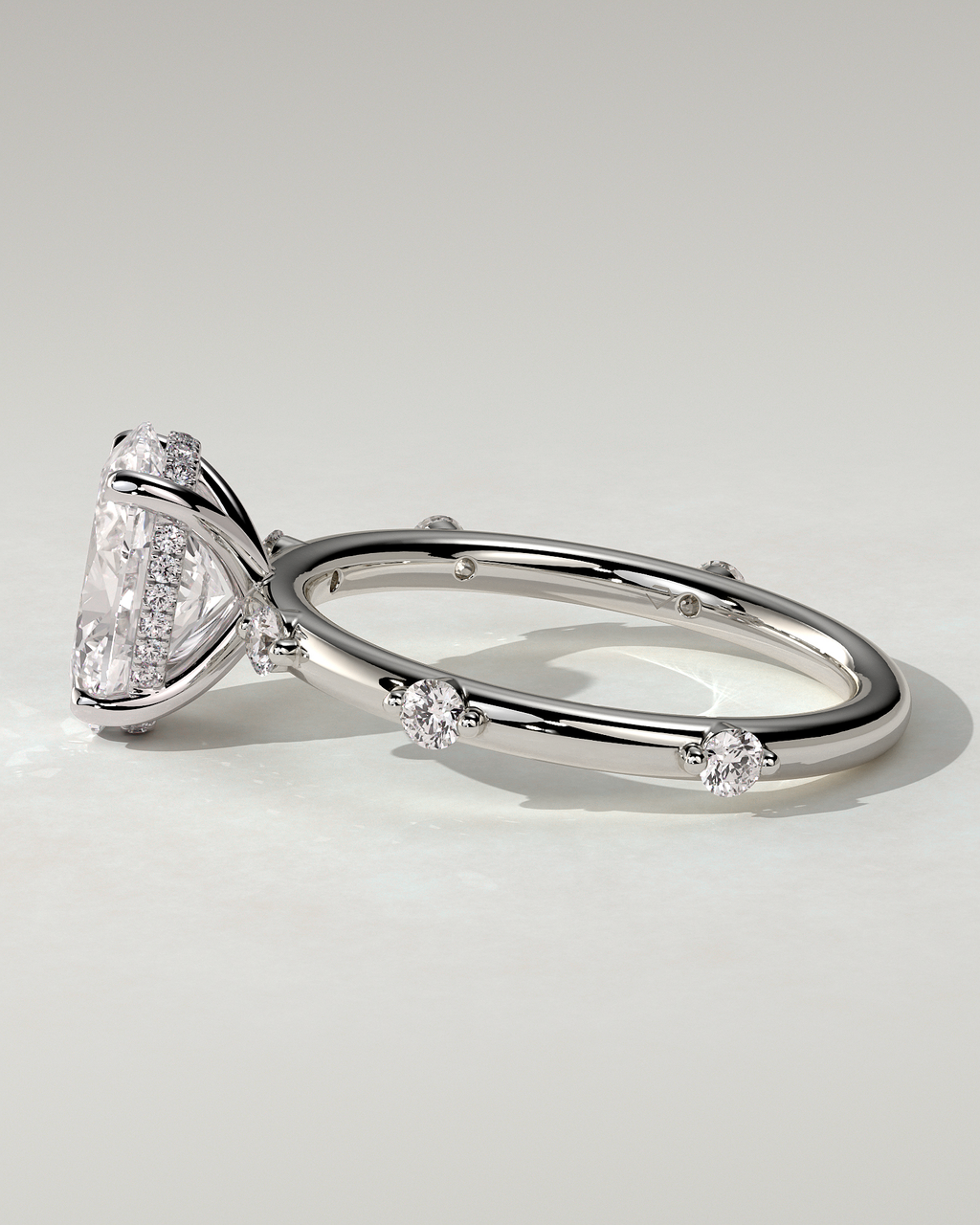 Elise Solitaire Oval Ring