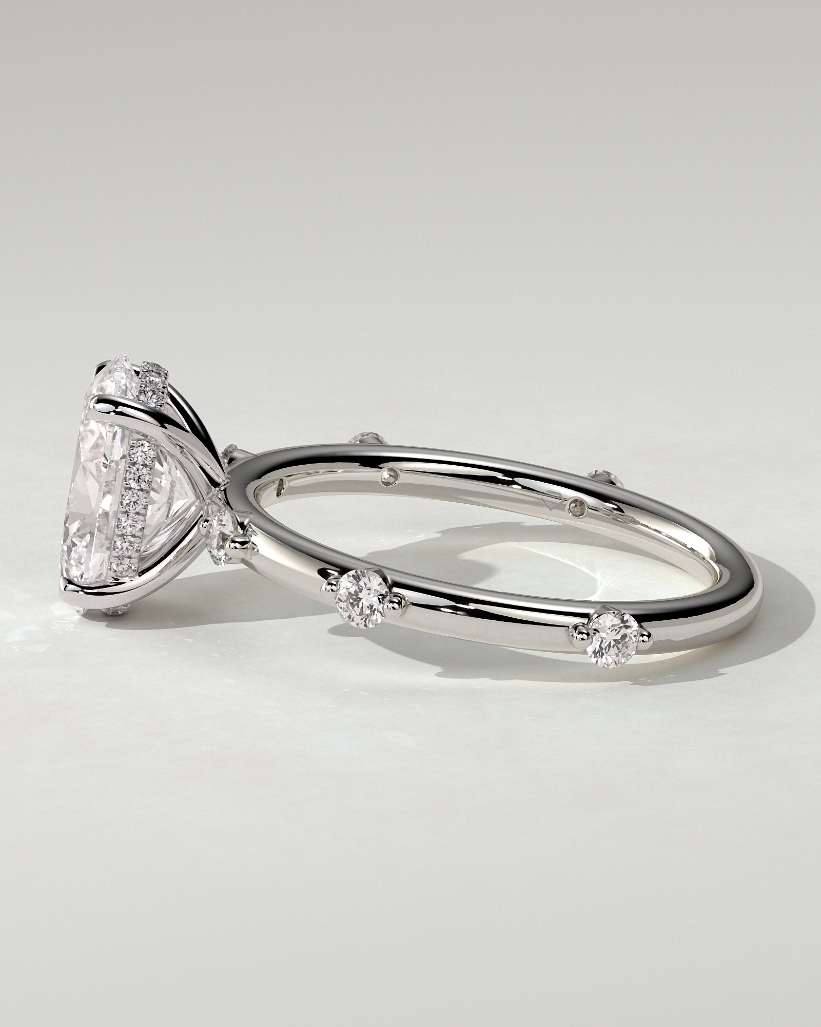 Elise Solitaire Oval Ring