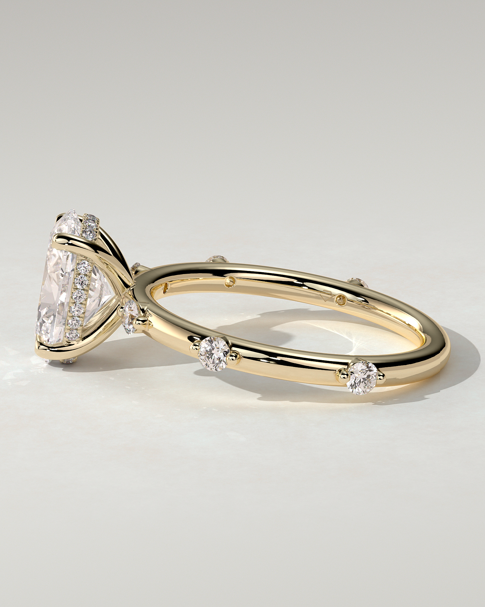 Elise Solitaire Oval Ring