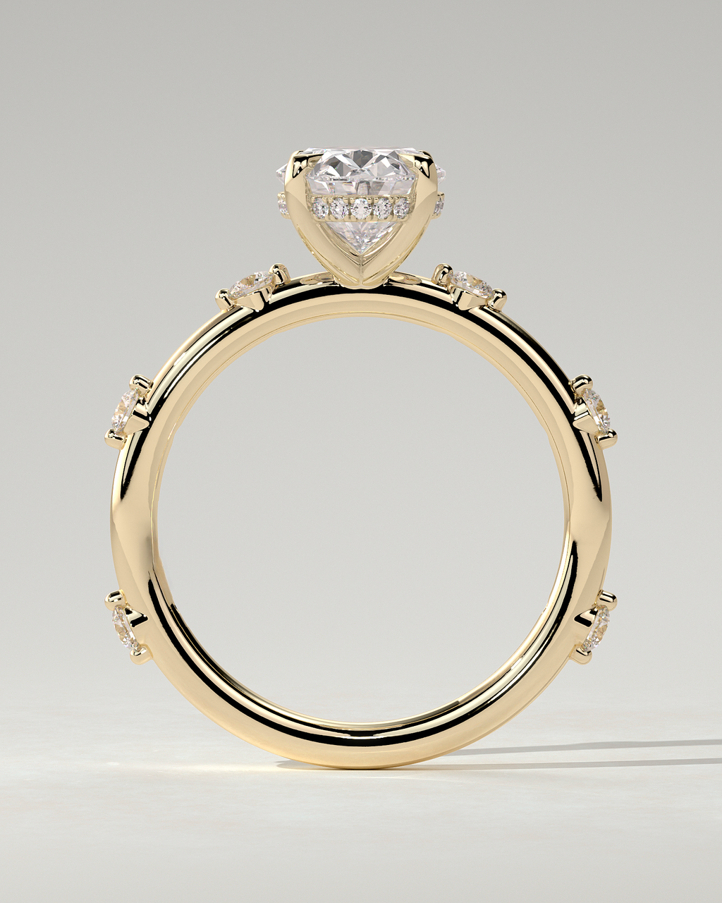 Elise Solitaire Oval Ring