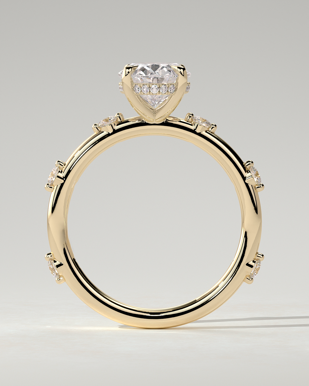 Elise Solitaire Oval Ring