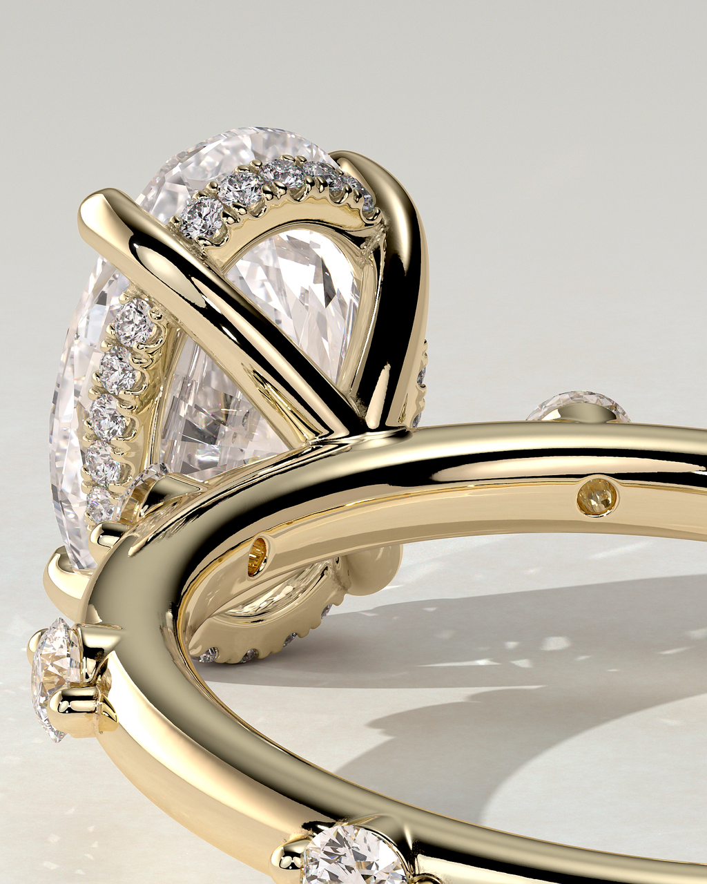 Elise Solitaire Oval Ring