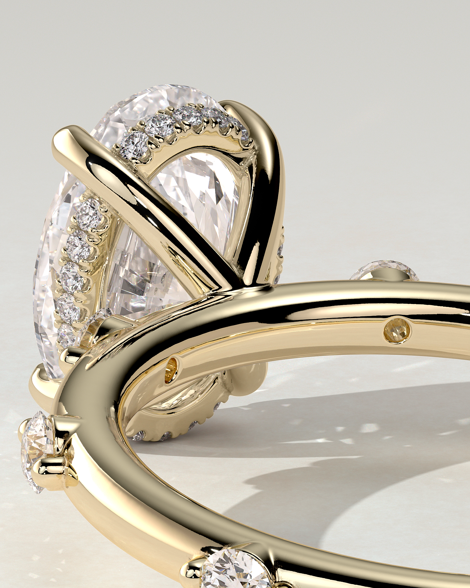 Elise Solitaire Oval Ring