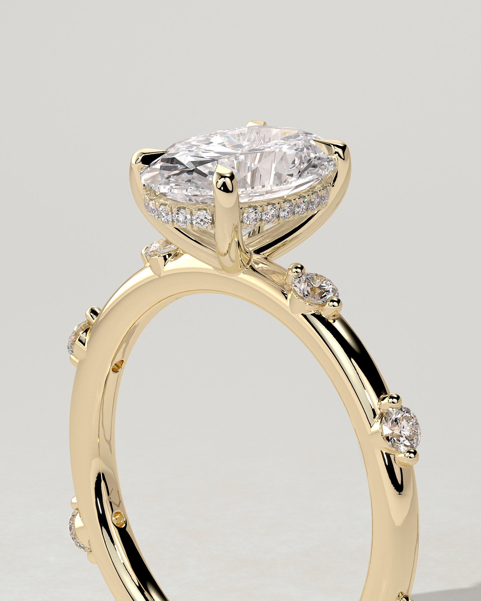 Elise Solitaire Oval Ring