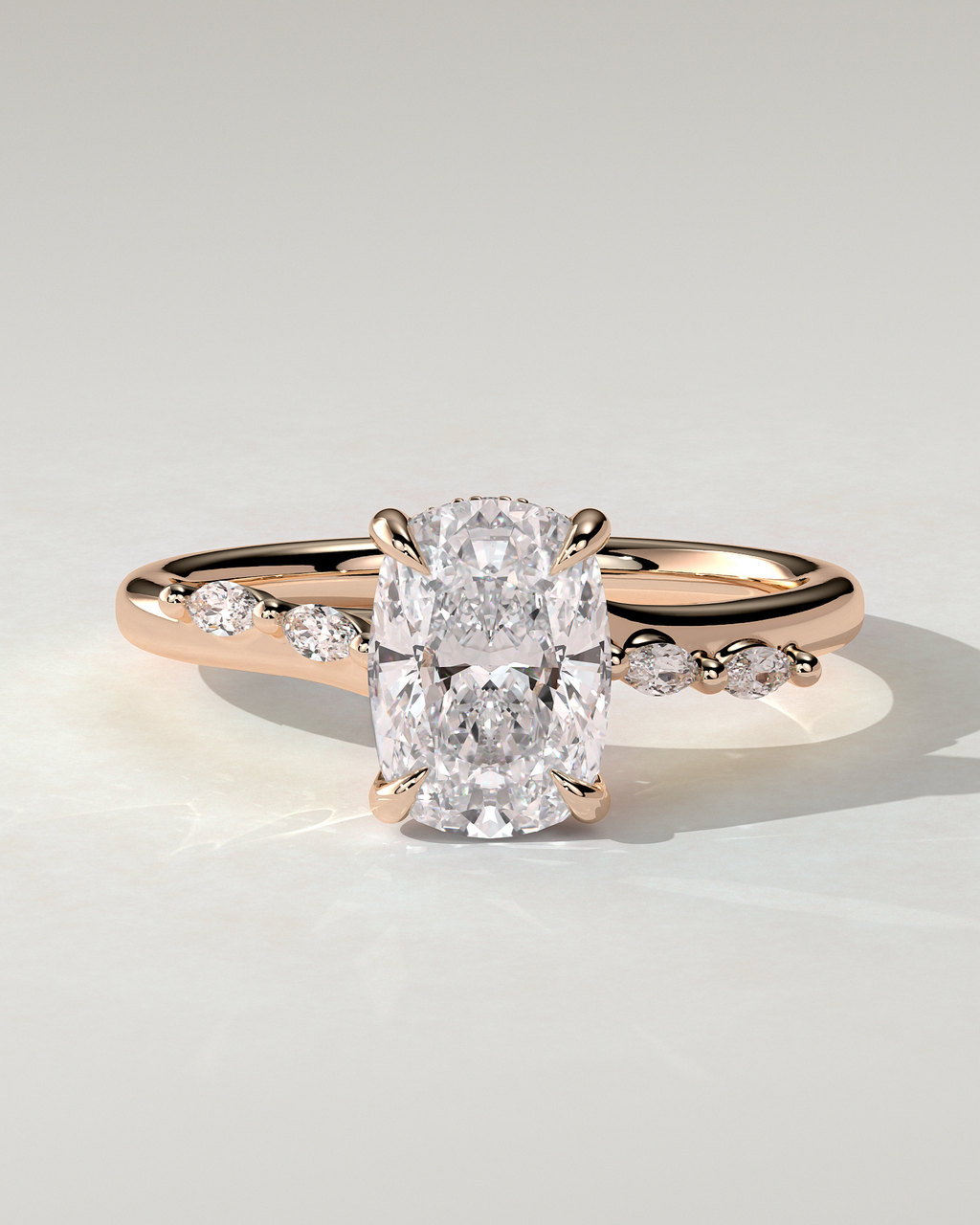 Elle Solitaire Cushion Ring