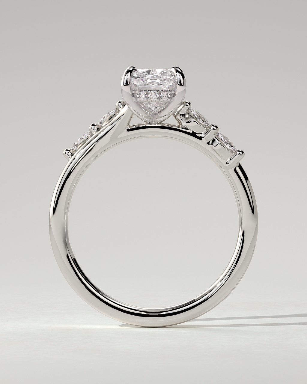 Elle Solitaire Cushion Ring