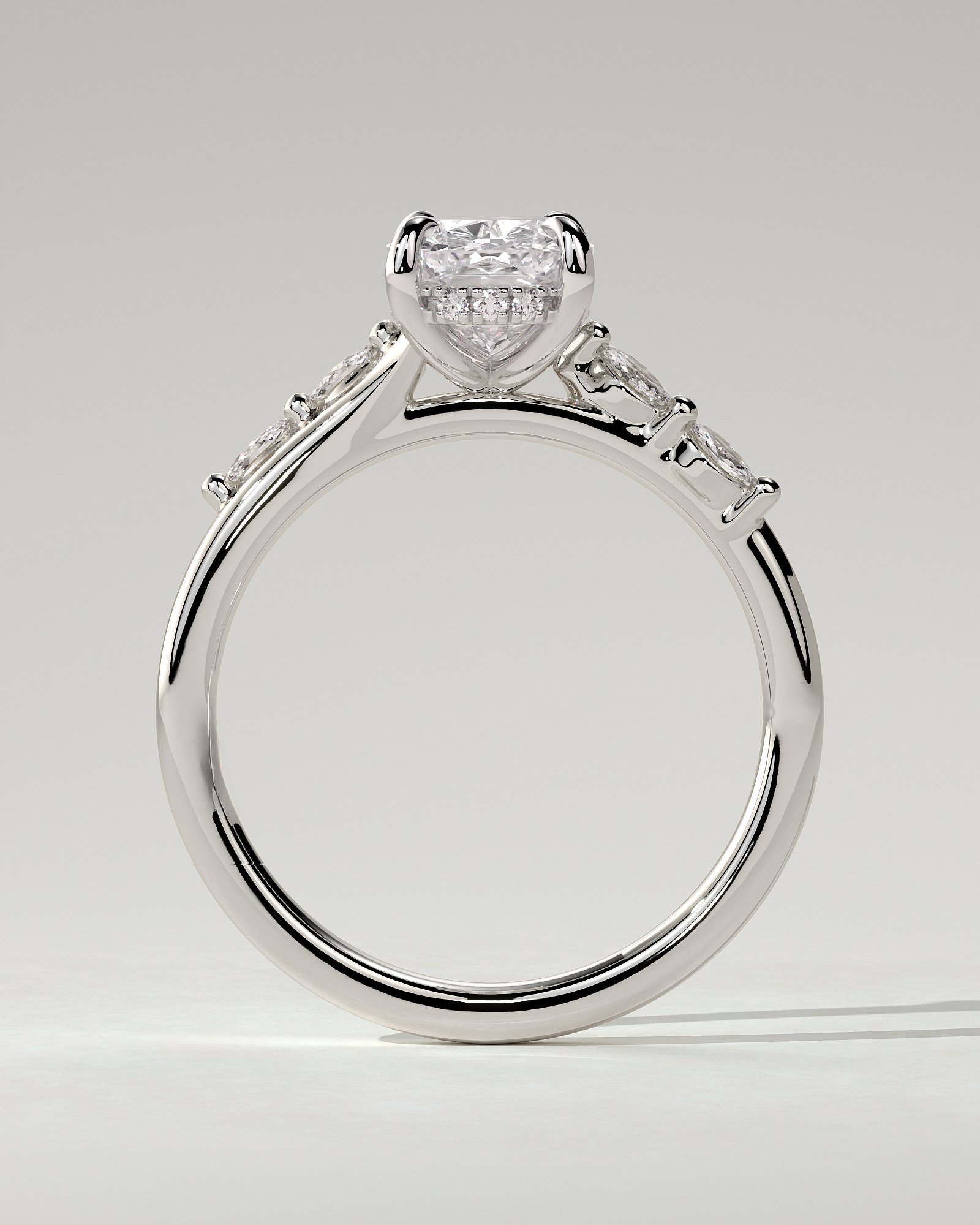 Elle Solitaire Cushion Ring