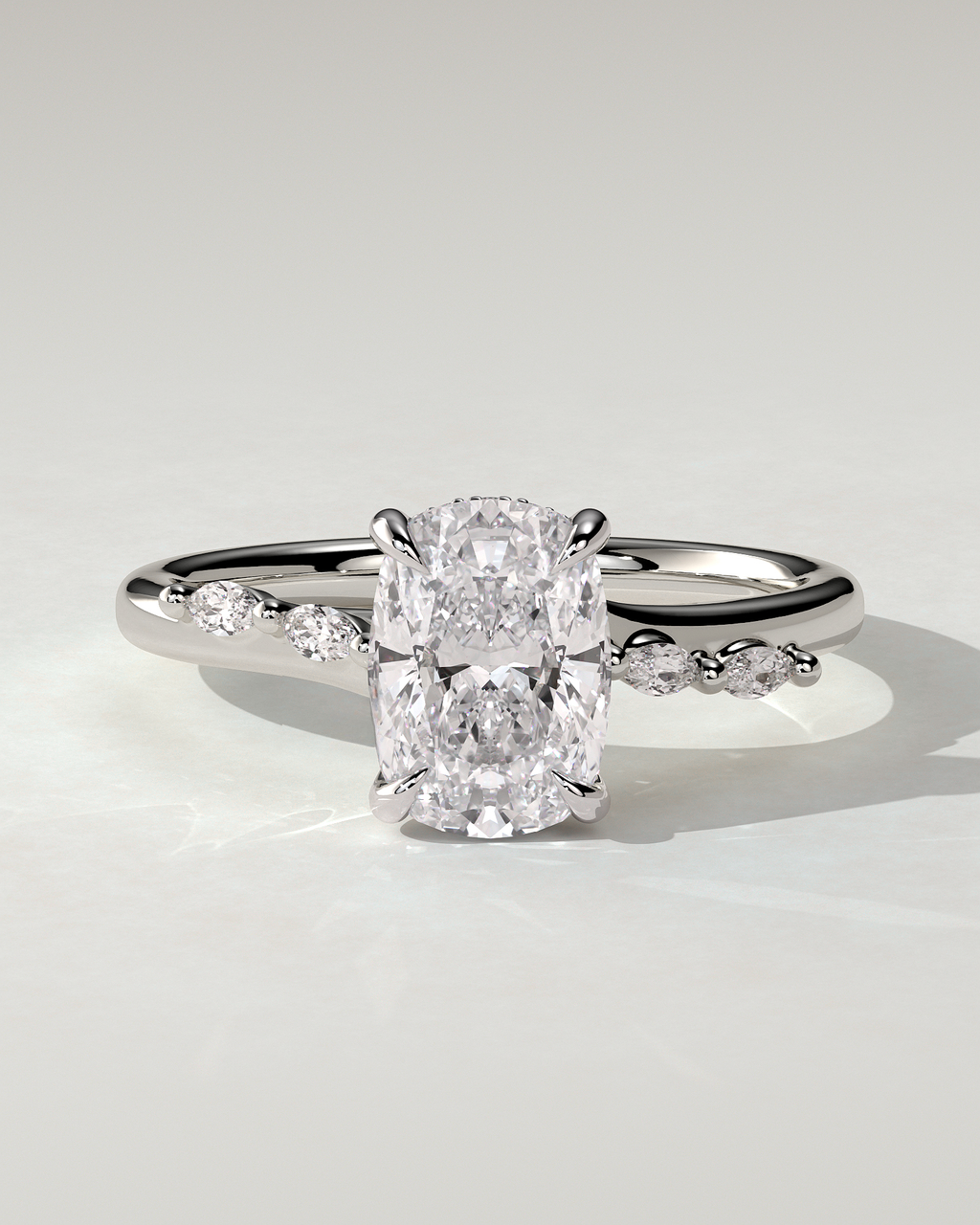 Elle Solitaire Cushion Ring