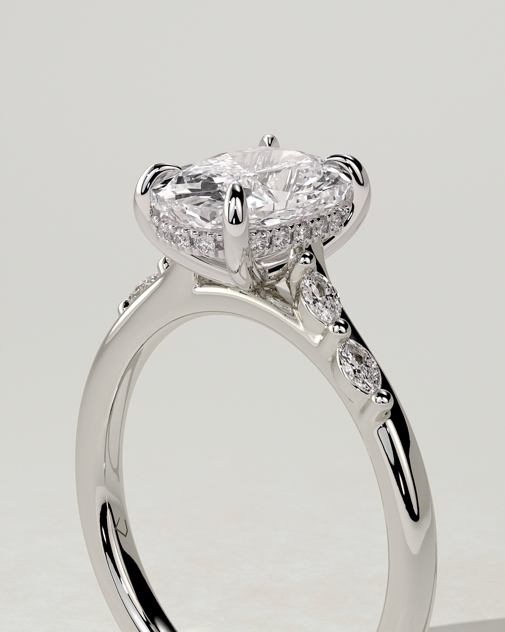Elle Solitaire Cushion Ring