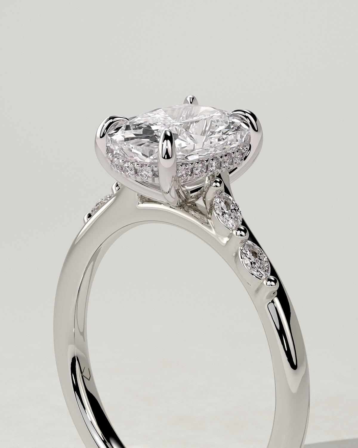 Elle Solitaire Cushion Ring