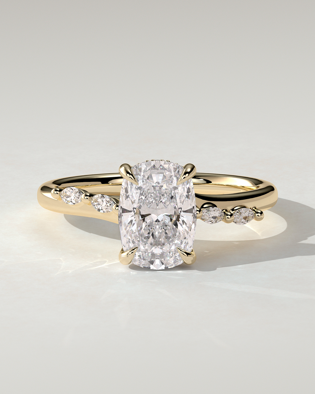 Elle Solitaire Cushion Ring