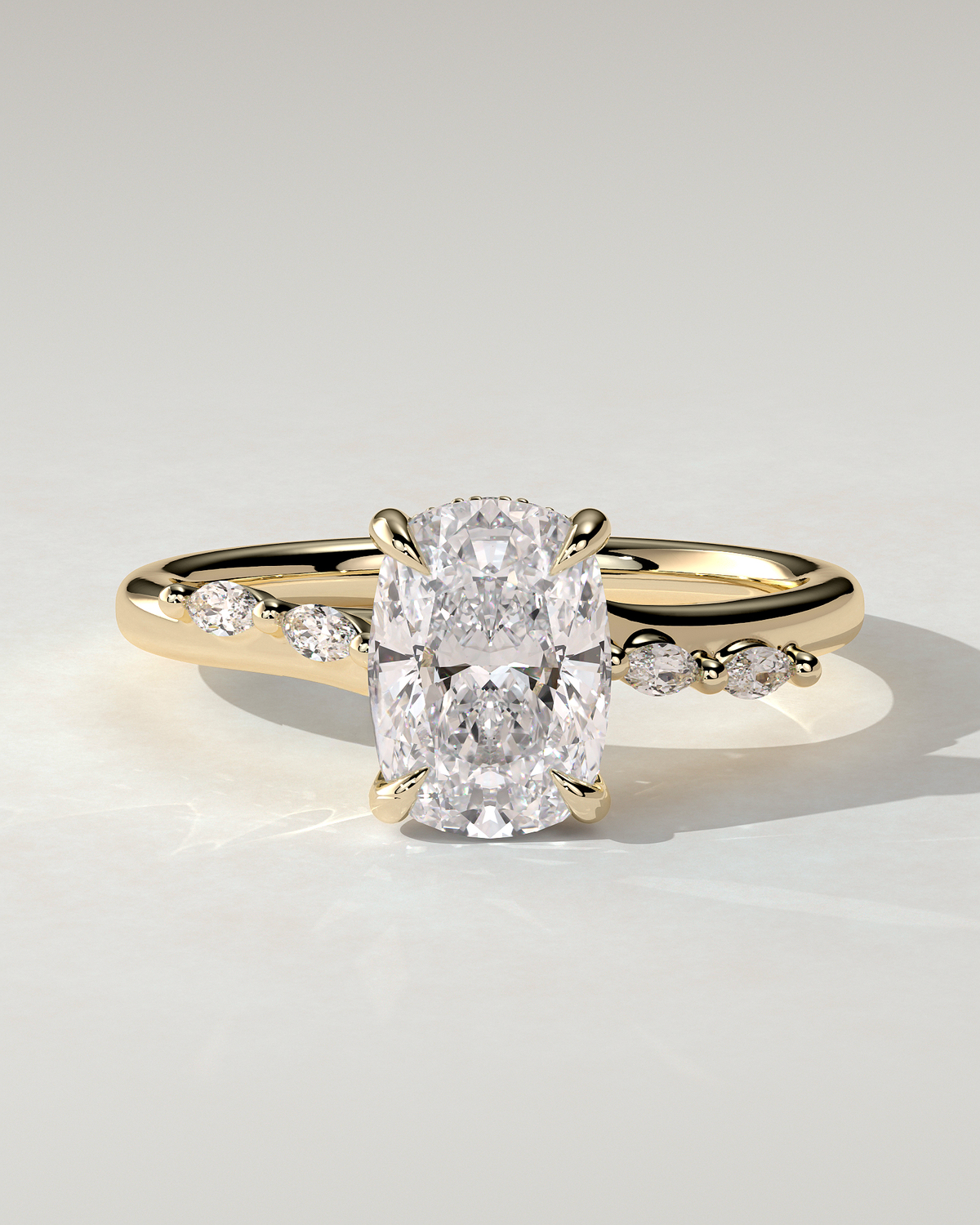 Elle Solitaire Cushion Ring