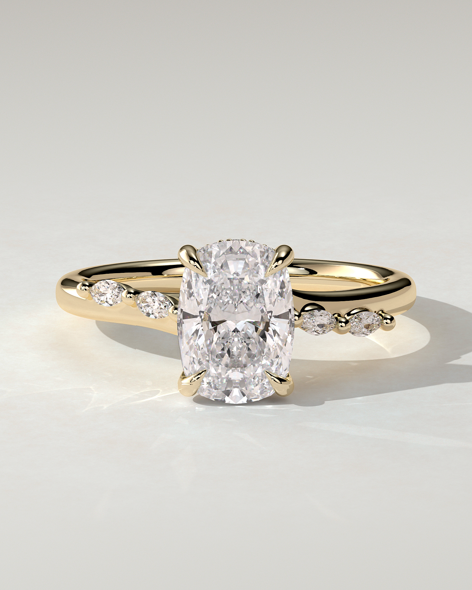 Elle Solitaire Cushion Ring
