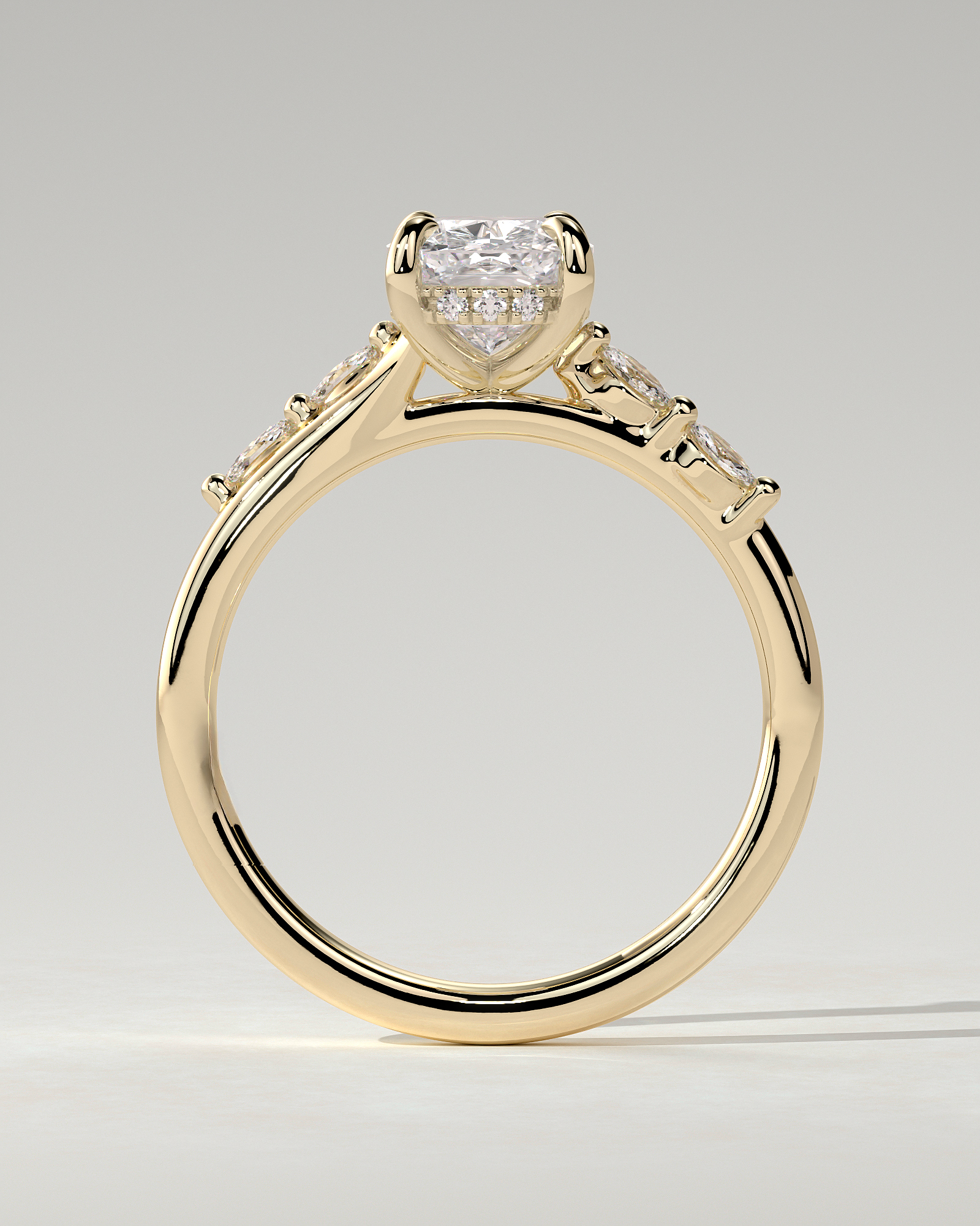 Elle Solitaire Cushion Ring