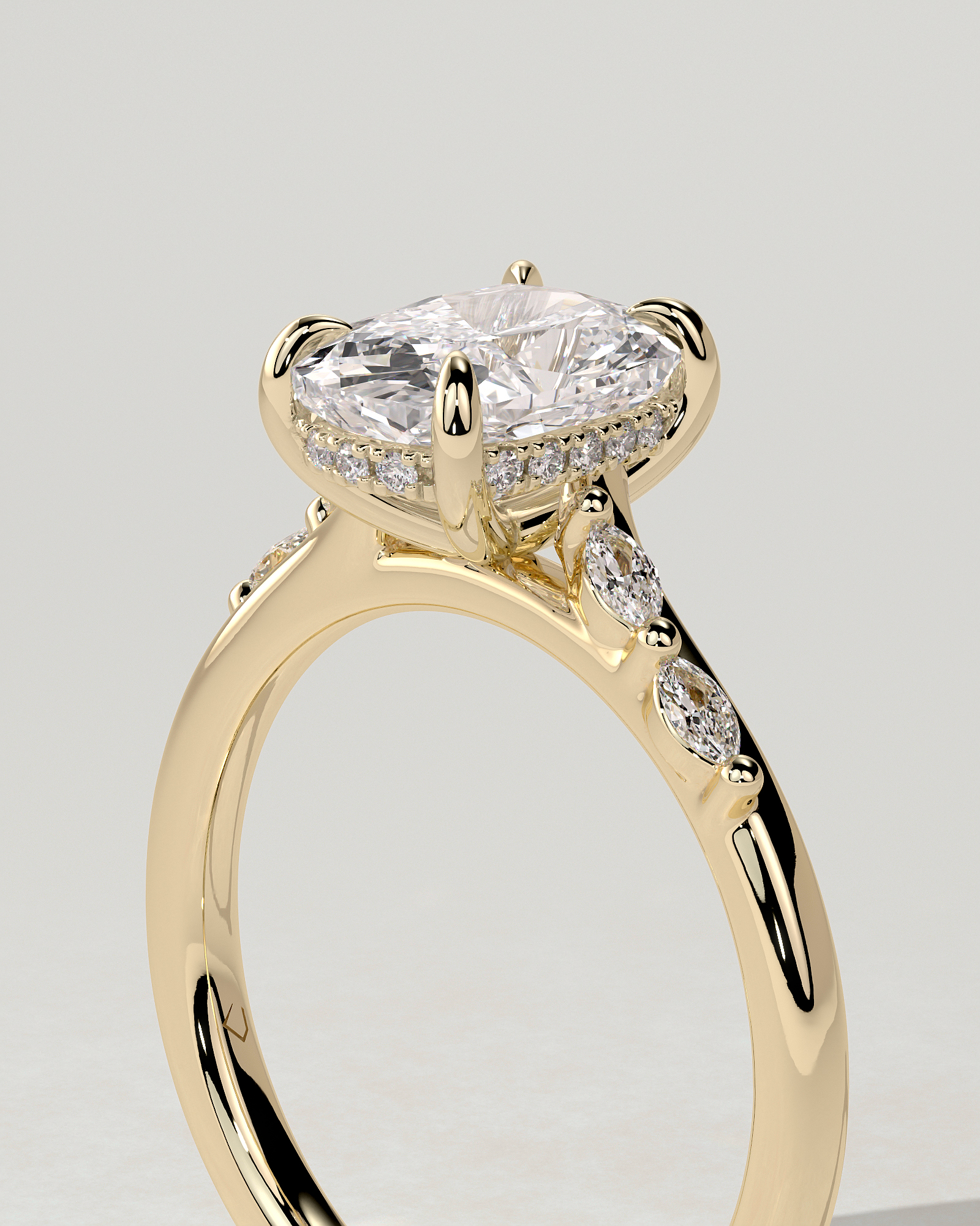 Elle Solitaire Cushion Ring